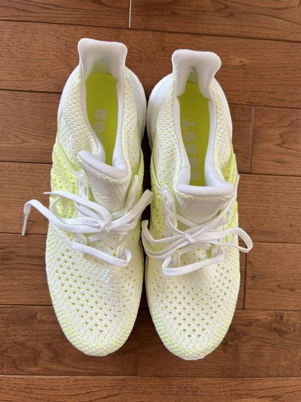 Adidas Ultraboost Neon White Primeknit Running Shoes Mens 11 main image 2